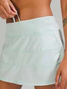 Lululemon delicate mint pace rival mid rise tennis skirt